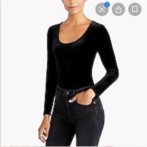 J.Crew velvet scoop neck bodysuit